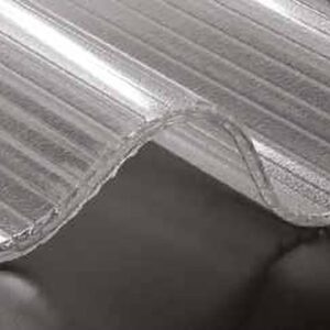 Warmtewerende polycarbonaat golfplaat Macrolux Ondatec Athermic, close-up van het golfprofiel